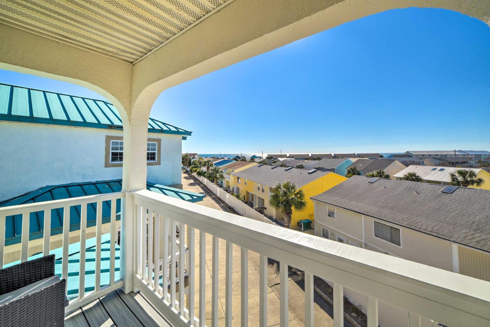 Sunny Pcb Home With Balcony Steps To The Beach! Panama City Beach Exterior photo